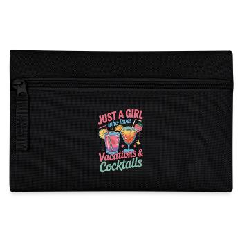 Juste une fille qui aime les vacances et les cocktails - Trousse - noir - Devant