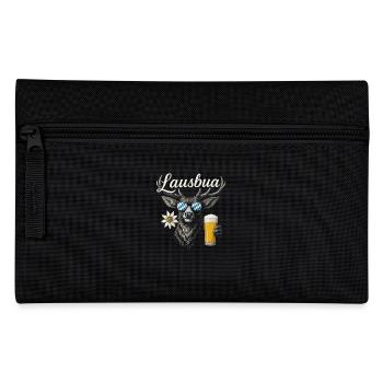Lausbua Trachtenshirt Trachtenhemd T-Shirt Herren - Federtasche - Schwarz - Vorne