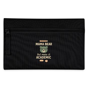 Homeschool Mom Mama Bear Homeschooling Gift - Pencil Case - black - Front