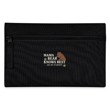 Homeschool Mom Mama Bear Homeschooling Gift - Pencil Case - black - Front