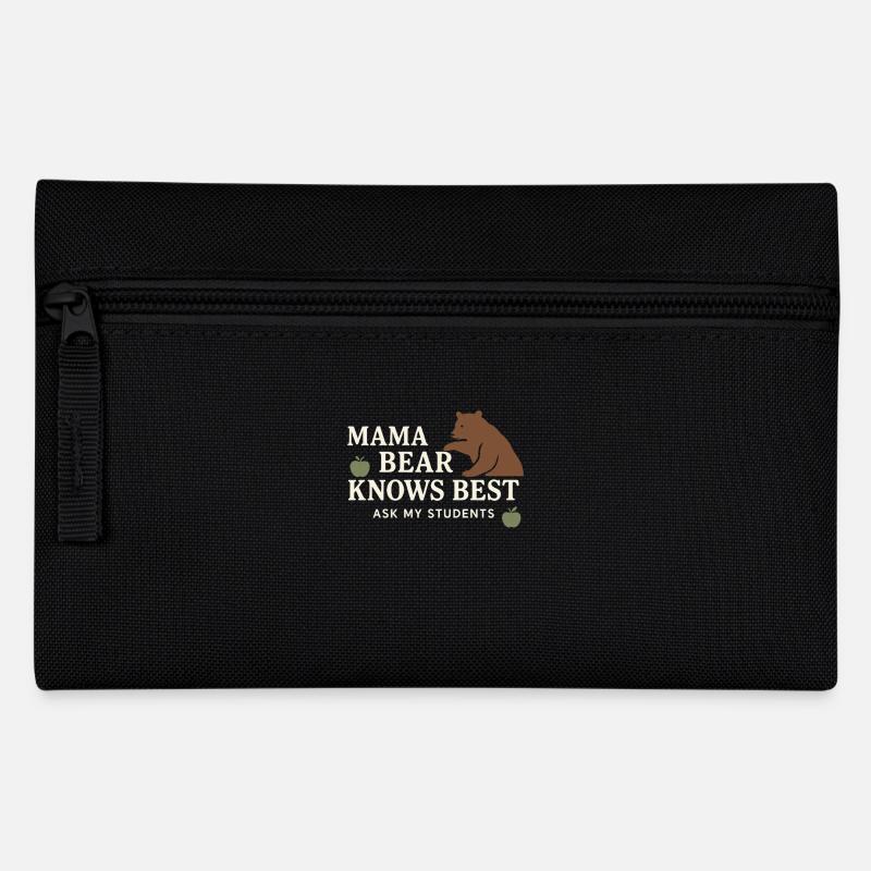 Homeschool Mom Mama Bear Homeschooling Geschenk - Federtasche - Schwarz