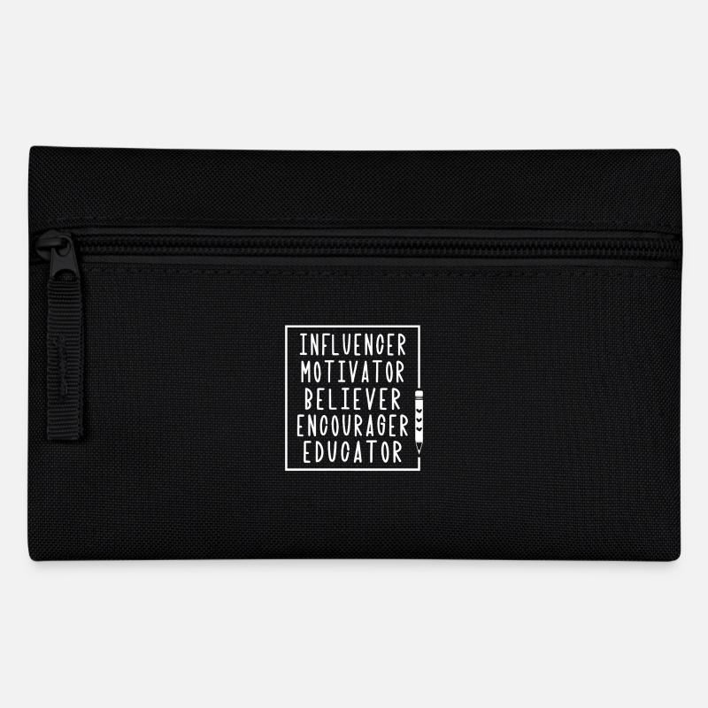 Influencer Motivator Gläubiger Mutmacher Erzieher - Federtasche - Schwarz