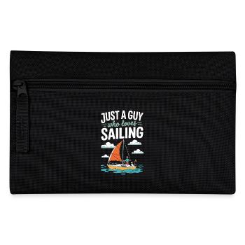 Just a Guy who loves Sailing – Sail Design - Pencil Case - black - Front