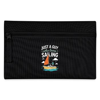 Just a Guy who loves Sailing – Sail Design - Pencil Case - black - Front