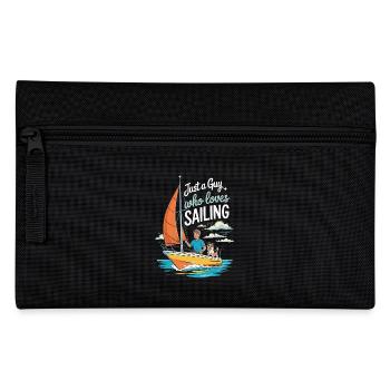 Just a Guy who loves Sailing – Sail Design - Pencil Case - black - Front