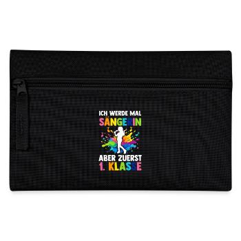 Sängerin Erste Klasse Einschulung Schulkind - Federtasche - Schwarz - Vorne