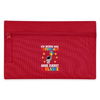 Astronaut First Grade School Enrollment Schoolchild - Pencil Case - red - Front