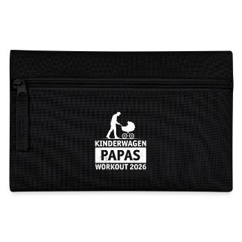 Bald Papa KINDERWAGEN PAPAS WORKOUT 2026 Lustig - Federtasche - Schwarz - Vorne