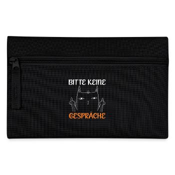 Malle BITTE KEINE GESPRÄCHE Lustiges - Federtasche - Schwarz - Vorne