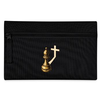Chess Players Chess Pieces Bishops Shadows - Pencil Case - black - Front