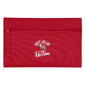 Joke Racoon Puke Collection T-Shirt - Pencil Case - red - Front