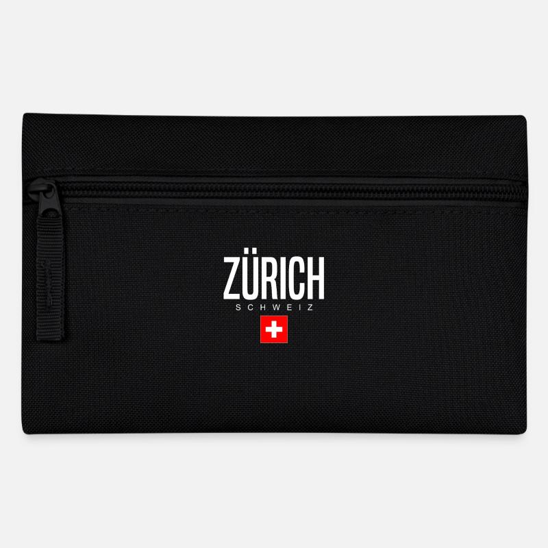 Zürich Schweiz - Federtasche - Schwarz