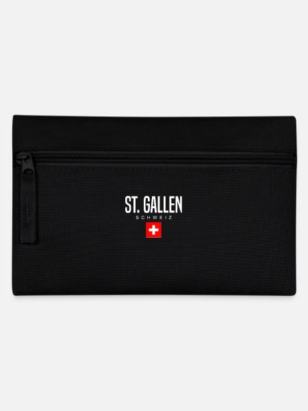 St. Gallen Schweiz - Federtasche - Schwarz