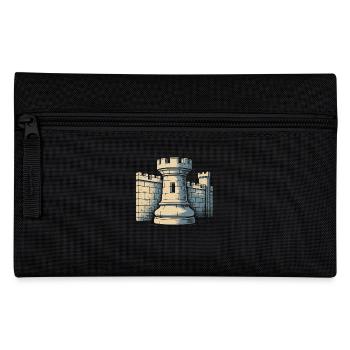 Joueur d’échecs Tour Château Wall Design - Trousse - noir - Devant