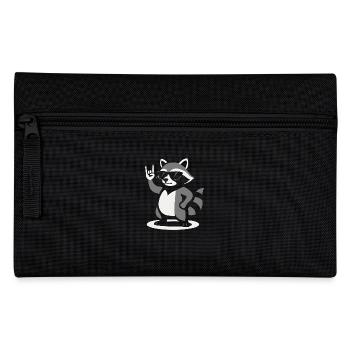 Rock Musique raton laveur Drôle Humour Idée cadeau - Trousse - noir - Devant