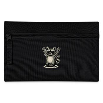 Rock Musique raton laveur Drôle Humour Idée cadeau - Trousse - noir - Devant