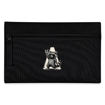 Rock Musique raton laveur Drôle Humour Idée cadeau - Trousse - noir - Devant