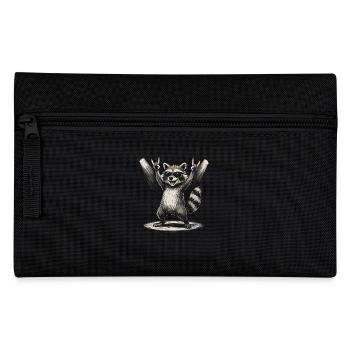 Rock Musique raton laveur Drôle Humour Idée cadeau - Trousse - noir - Devant