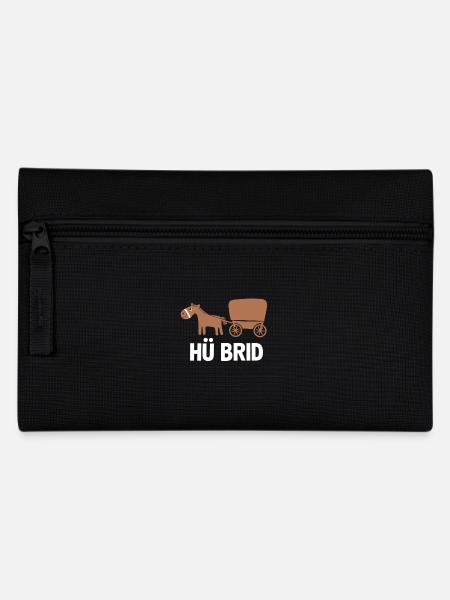 Lustiges HÜ BRID Motiv Für Pferdeliebhaber Und - Federtasche - Schwarz