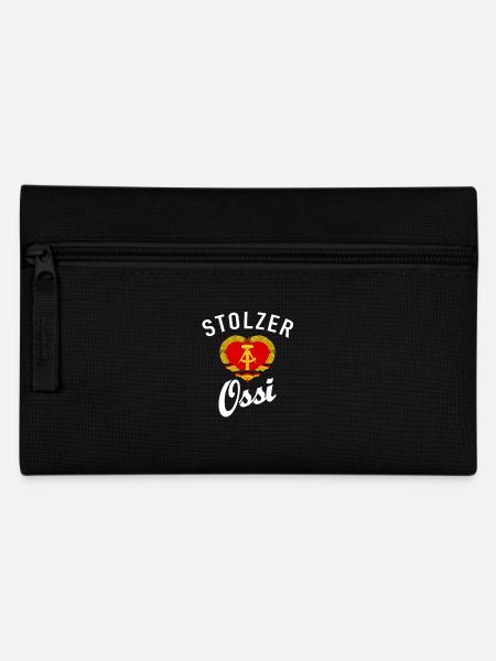Ich bin stolz, ein Ossi zu sein, DDR, Geschenk - Federtasche - Schwarz