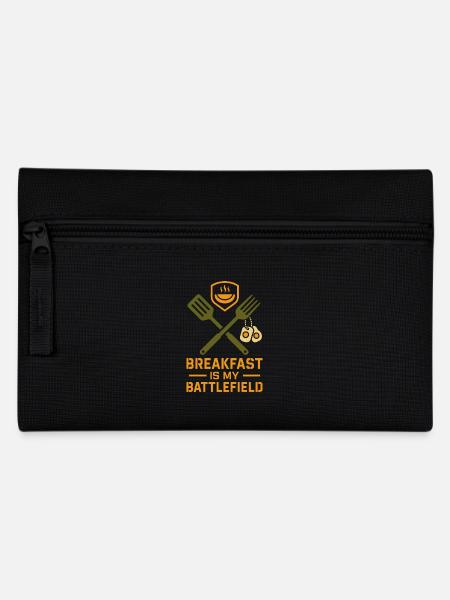 omelette oeuf plié drôle petit déjeuner cuisinier - Trousse - noir