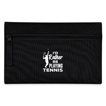 I'd rather play tennis Tennis Player - Pencil Case - black - Front