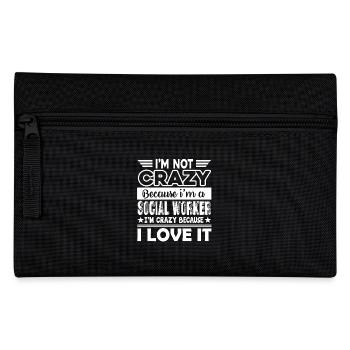 Social Worker Love Being A Social Worker - Pencil Case - black - Front
