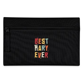 Best Mary Ever Retro First Name Text Saying - Pencil Case - black - Front