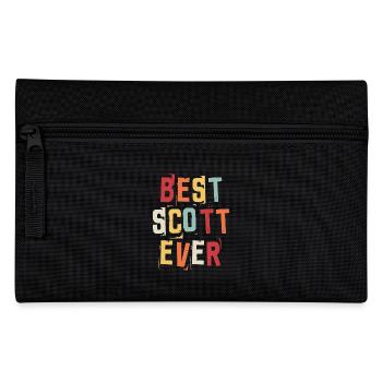 Meilleur Scott Jamais Rétro Prénom Texte Disant - Trousse - noir - Devant