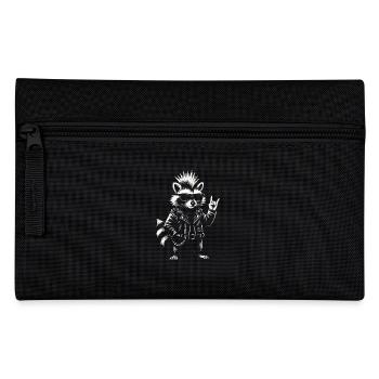 Rock Musique raton laveur Drôle Humour Idée cadeau - Trousse - noir - Devant