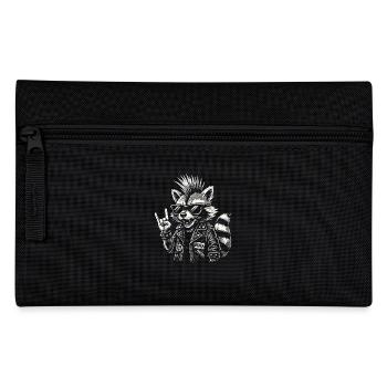 Rock Musique raton laveur Drôle Humour Idée cadeau - Trousse - noir - Devant