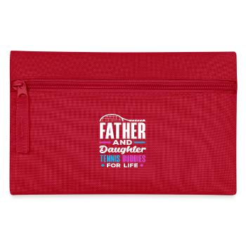Père et fille Joueur de tennis à vie - Trousse - rouge - Devant