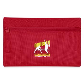 Joueur de tennis en double pour la vie - Trousse - rouge - Devant