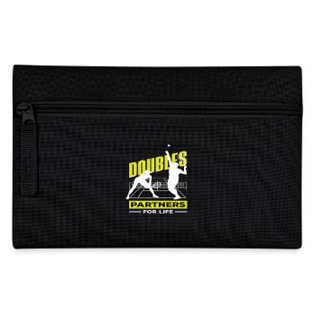 Joueur de tennis en double pour la vie - Trousse - noir - Devant