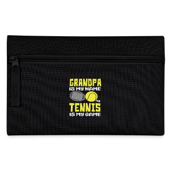 Joueur de tennis Grand-père Mon nom jeu - Trousse - noir - Devant