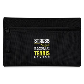 Stress Wird Durch Zu Wenig Tennis Verursacht Für - Federtasche - Schwarz - Vorne