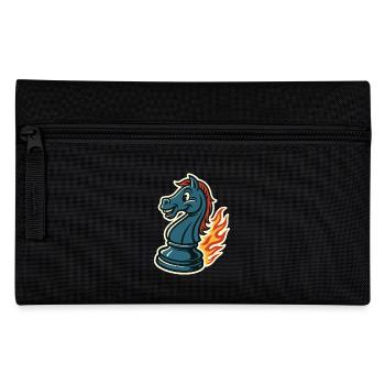 Schach-ritter In Flammen Lustiges - Federtasche - Schwarz - Vorne