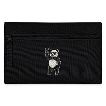 Panda Rock Musik Heavy Metal Lustige Vibes - Federtasche - Schwarz - Vorne