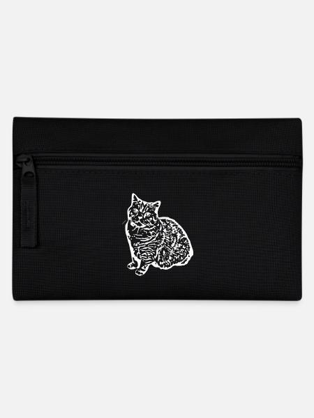 britisch Kurzhaar Katze Katze schwarz Katzen - Federtasche - Schwarz