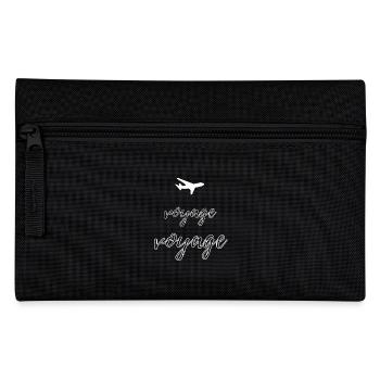 avion voyage voyage steward pilote - Trousse - noir - Devant