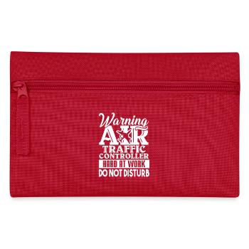 Air Traffic Controller Warning Sign - Pencil Case - red - Front