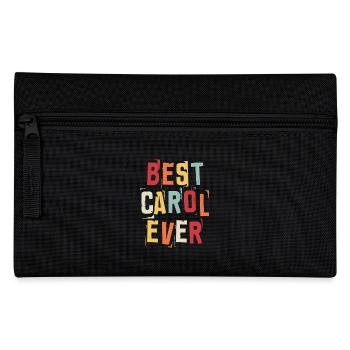 Best Carol Ever Retro First Name Text Saying - Pencil Case - black - Front