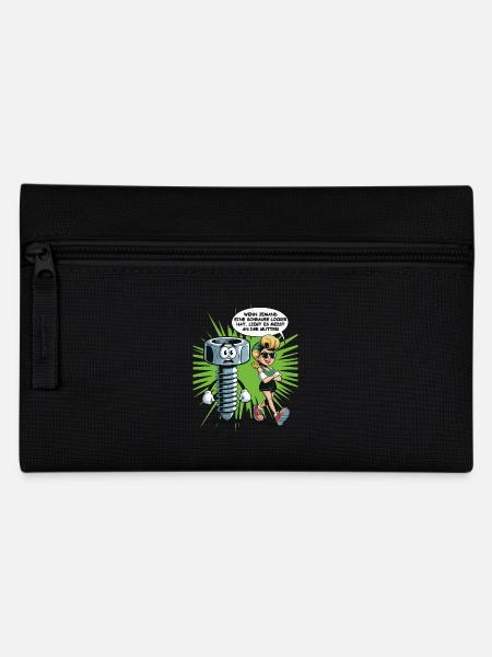 Wenn jemand eine Schraube locker hat Mutter Spruch - Federtasche - Schwarz