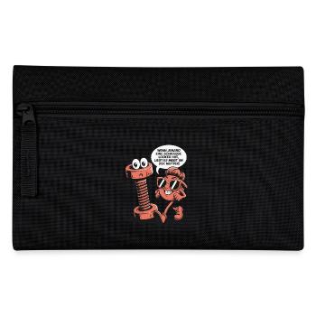 If someone has a screw loose nut saying - Pencil Case - black - Front