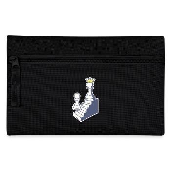 Chess Player Pawn to Checkers Journey - Pencil Case - black - Front