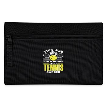 Carrière de joueur de tennis Citation amusante - Trousse - noir - Devant