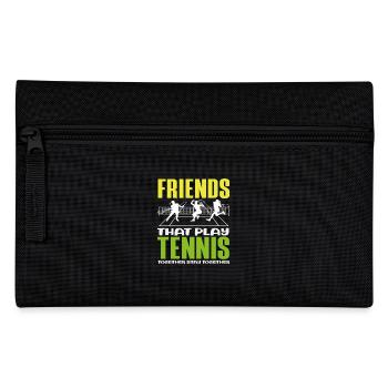 Tennis Spieler Freunde Die Tennis Spielen - Federtasche - Schwarz - Vorne