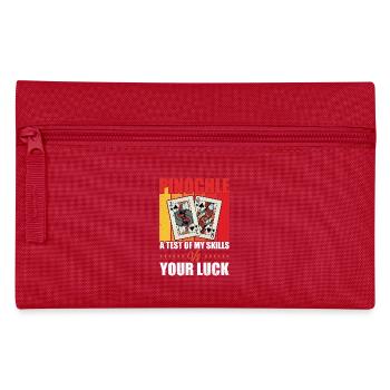 Cadeau de joueur de carte Pinochle drôle - Trousse - rouge - Devant