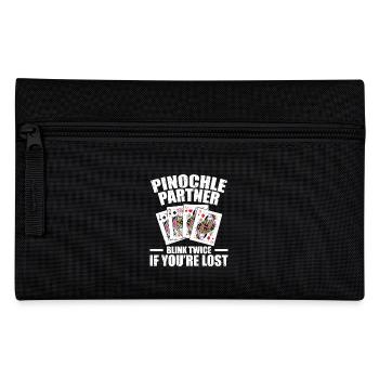 Pinochle Partner Playing Cards Card Player - Pencil Case - black - Front