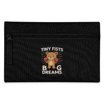 Small Fists Big Dreams Sports Goals Child - Pencil Case - black - Front